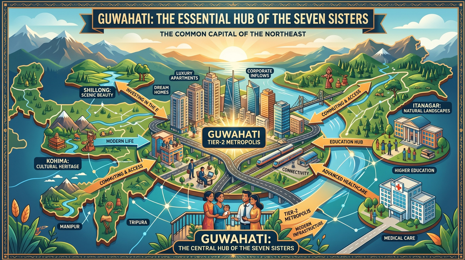 Guwahati as the central hub 