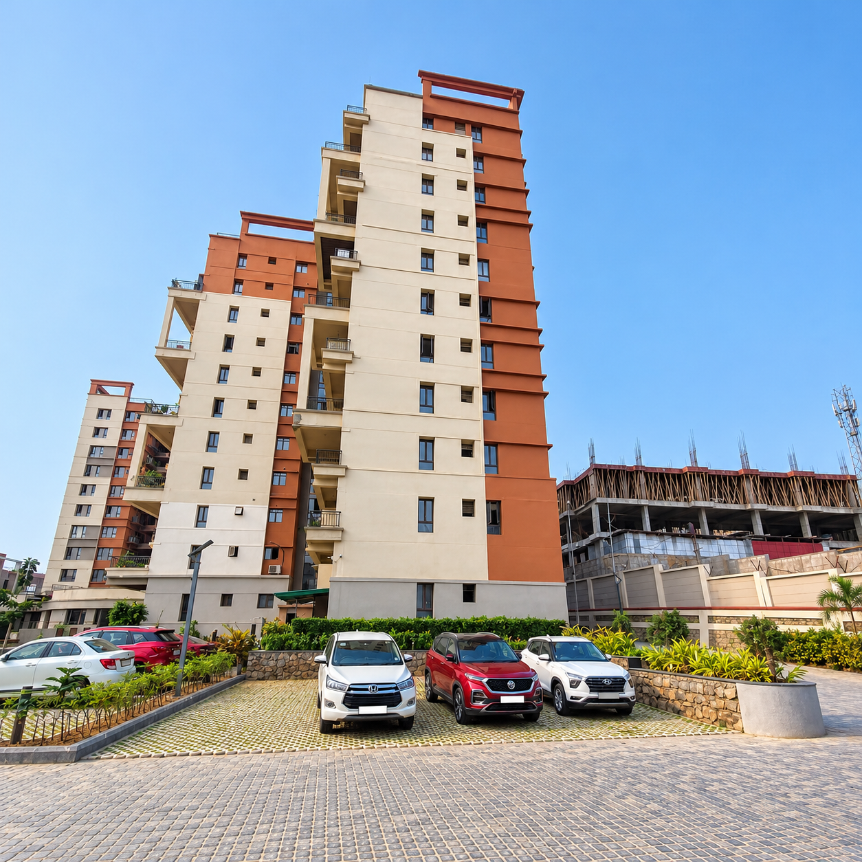Modern towers featuring a flat to buy in Guwahati